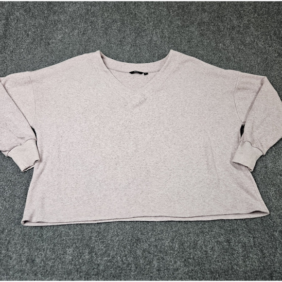 Betabrand Vneck Sweater XL Extra Large Light Pink Rayon Blend Oversized Comfy - Picture 1 of 7